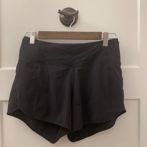 Size 6 black high rise lululemon shorts